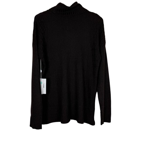 Evolution Stitch Fix Madi Cable Knit Turtleneck Sweater Sz Large Brown NWT - Picture 5 of 11